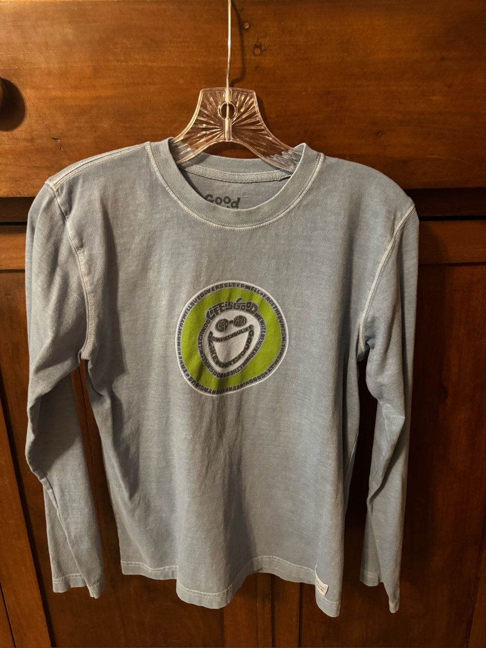 Boys Life is Good Long Sleeve Shirt Size Large 10